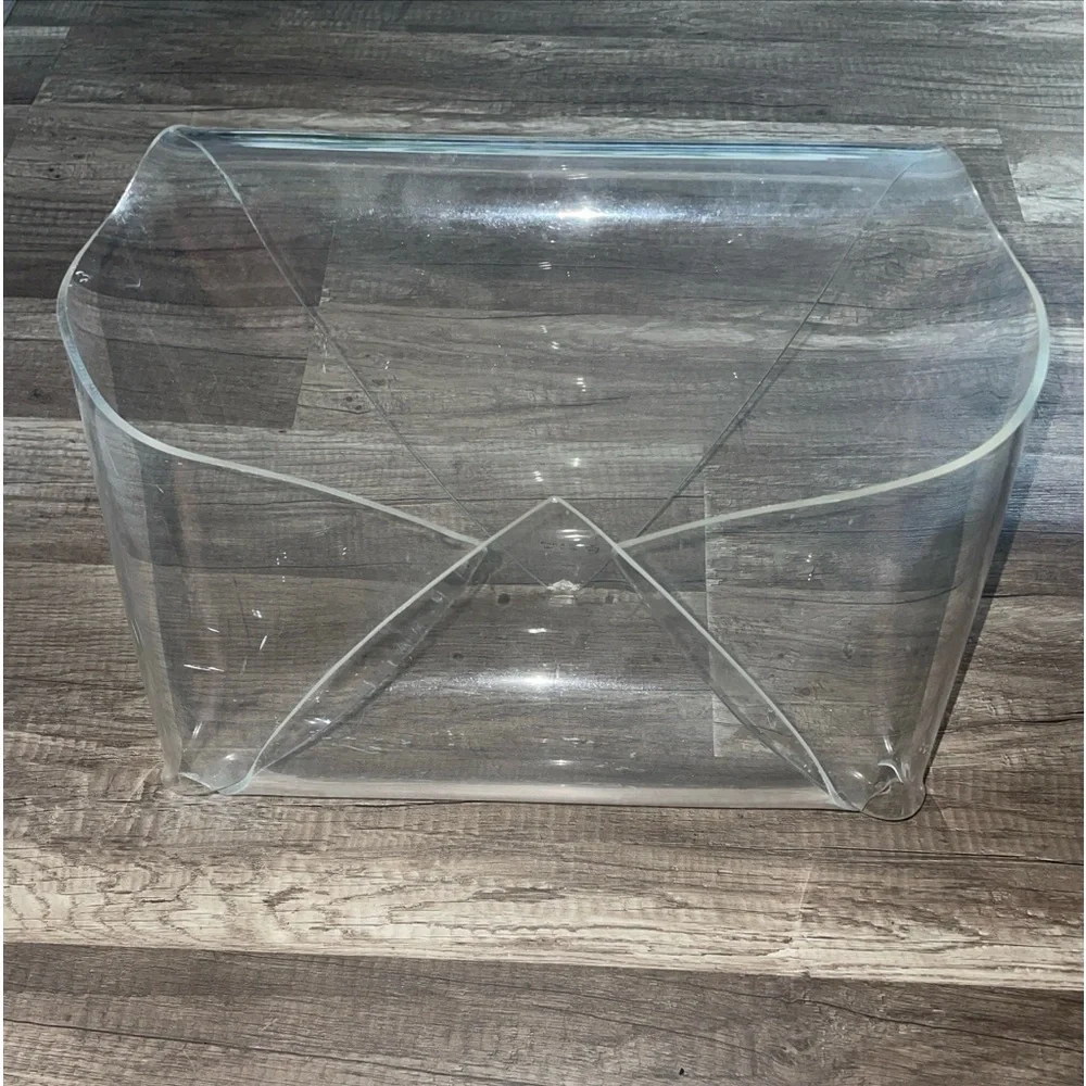 VINTAGE ✨TRANSPARENT‎ MAGAZINE RACK / VINYL HOLDER, 1970s-1980s
